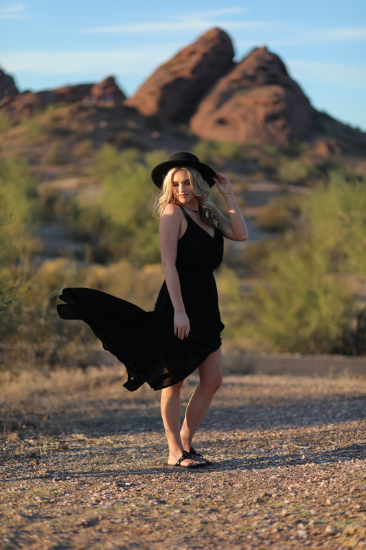 Black Dress Desert Portraits, frame 1